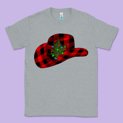 Cowboy Christmas Classic Tee Designed By Cowhidedigitalart
