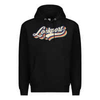 Black I Love Lockport City Usa Retro Vintage Premium Hoodie - minhPixels