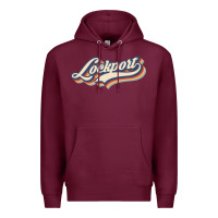 Burgundy I Love Lockport City Usa Retro Vintage Premium Hoodie - minhPixels