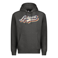Charcoal Heather I Love Lockport City Usa Retro Vintage Premium Hoodie - minhPixels