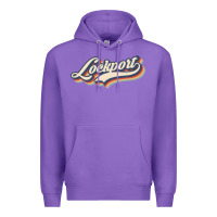 Purple I Love Lockport City Usa Retro Vintage Premium Hoodie - minhPixels