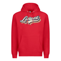 Red I Love Lockport City Usa Retro Vintage Premium Hoodie - minhPixels