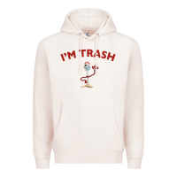 Pale Pink i'm trash forky Premium Hoodie - minhPixels