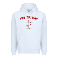 White i'm trash forky Premium Hoodie - minhPixels