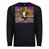 Black mardi gras cow Premium Sweatshirt - Artiststas