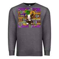 Charcoal Heather mardi gras cow Premium Sweatshirt - Artiststas