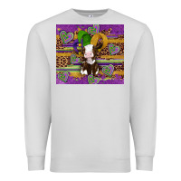 Dove Grey mardi gras cow Premium Sweatshirt - Artiststas