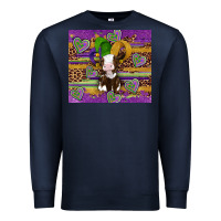 Navy mardi gras cow Premium Sweatshirt - Artiststas
