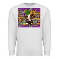 Oatmeal Heather mardi gras cow Premium Sweatshirt - Artiststas