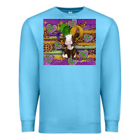 Ocean Blue mardi gras cow Premium Sweatshirt - Artiststas