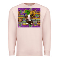 Pale Pink mardi gras cow Premium Sweatshirt - Artiststas