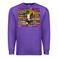 Purple mardi gras cow Premium Sweatshirt - Artiststas