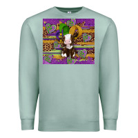 Seafoam mardi gras cow Premium Sweatshirt - Artiststas