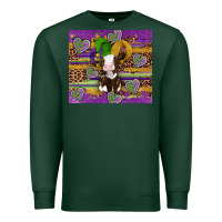 Sports Green mardi gras cow Premium Sweatshirt - Artiststas