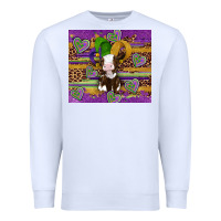 White mardi gras cow Premium Sweatshirt - Artiststas