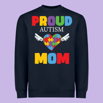 Lil Autism Mom Heavyweight Sweatshirt Designed By Cowhidedigitalart