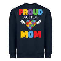 Navy lil autism mom Heavyweight Sweatshirt - CowhideDigitalArt