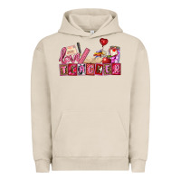 Pigment French Oak valentines day teacher Urban Hoodie - AdoDesignShop