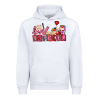 White valentines day teacher Urban Hoodie - AdoDesignShop