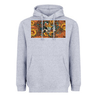 Heather Grey texas map bull skull sunflower leopard licence plate Heavyweight Hoodie - Artiststas