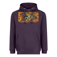 Plum texas map bull skull sunflower leopard licence plate Heavyweight Hoodie - Artiststas