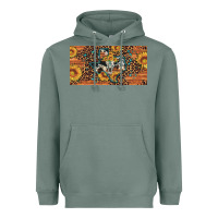 Texas Map Bull Skull Sunflower Leopard Licence Plate Heavyweight Hoodie | Teevron