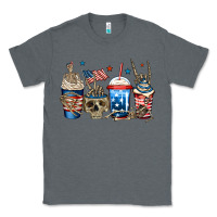 Charcoal Heather 4th of july skeleton coffee cups Classic Tee - Jasminsmagicworld