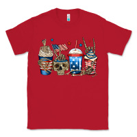 Red 4th of july skeleton coffee cups Classic Tee - Jasminsmagicworld
