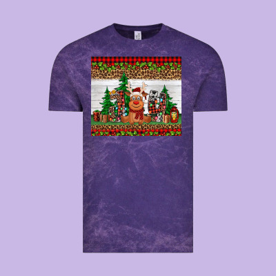 Joy Reindeer Vintage Tee Designed By Jasminsmagicworld