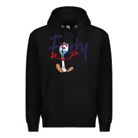 Black forky Premium Hoodie - minhPixels