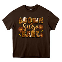 Chocolate Brown brown suga babe Heavy Core Tee - Artiststas