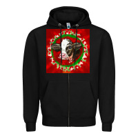 Black christmas holstein calf face Zipper Hoodie - LillyAllenDesigns