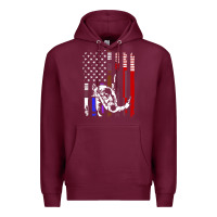 Burgundy b.ra.zi.li.an j.i.u jit.su stars & stripes rank b.j flag shirt Premium Hoodie - minhPixels