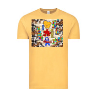 Vintage Mustard love puzzle ribbon Vintage Tee - TumblerDesignByShophia