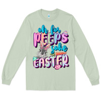 Matcha Oh for peeps sake Easter Day Long Sleeve Tee - CowGirlArtShop