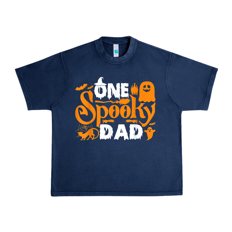 One Spooky Dad Funny Cat Boo Dad Halloween Costume Design T Shirt Urban Heavy Tee by minhPixels | Teevron