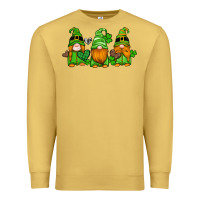 Antique Gold st patricks day gnomes with western hearts and shamrocks Premium Sweatshirt - Artiststas