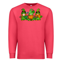 Cardinal st patricks day gnomes with western hearts and shamrocks Premium Sweatshirt - Artiststas