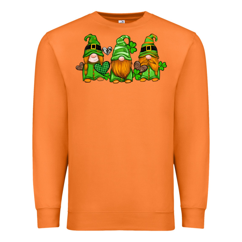 St Patricks Day Gnomes With Western Hearts And Shamrocks Premium Sweatshirt by Artiststas | Teevron