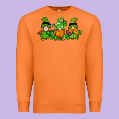 St Patricks Day Gnomes With Western Hearts And Shamrocks Premium Sweatshirt Designed By Artiststas