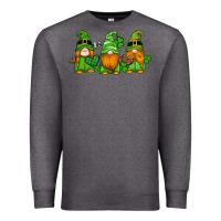 Charcoal Heather st patricks day gnomes with western hearts and shamrocks Premium Sweatshirt - Artiststas