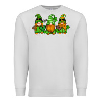 Dove Grey st patricks day gnomes with western hearts and shamrocks Premium Sweatshirt - Artiststas