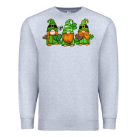 Heather Grey st patricks day gnomes with western hearts and shamrocks Premium Sweatshirt - Artiststas