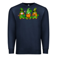 Navy st patricks day gnomes with western hearts and shamrocks Premium Sweatshirt - Artiststas