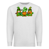 Oatmeal Heather st patricks day gnomes with western hearts and shamrocks Premium Sweatshirt - Artiststas