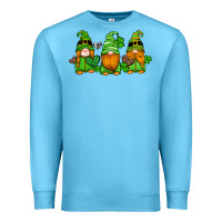 Ocean Blue st patricks day gnomes with western hearts and shamrocks Premium Sweatshirt - Artiststas