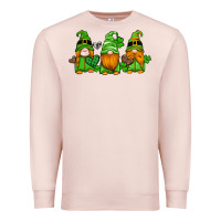 Pale Pink st patricks day gnomes with western hearts and shamrocks Premium Sweatshirt - Artiststas