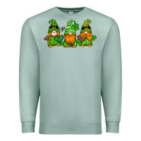 Seafoam st patricks day gnomes with western hearts and shamrocks Premium Sweatshirt - Artiststas