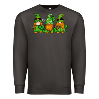 Smoke st patricks day gnomes with western hearts and shamrocks Premium Sweatshirt - Artiststas