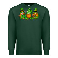 Sports Green st patricks day gnomes with western hearts and shamrocks Premium Sweatshirt - Artiststas